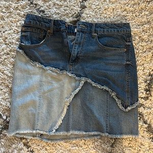 Multicolored jean skirt